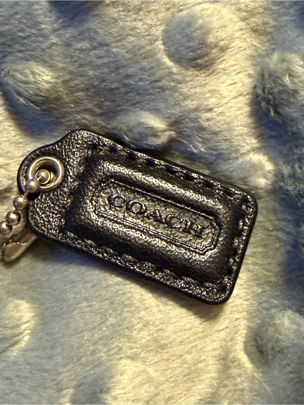 Coach Black Gray and Purple Signature Wristlet